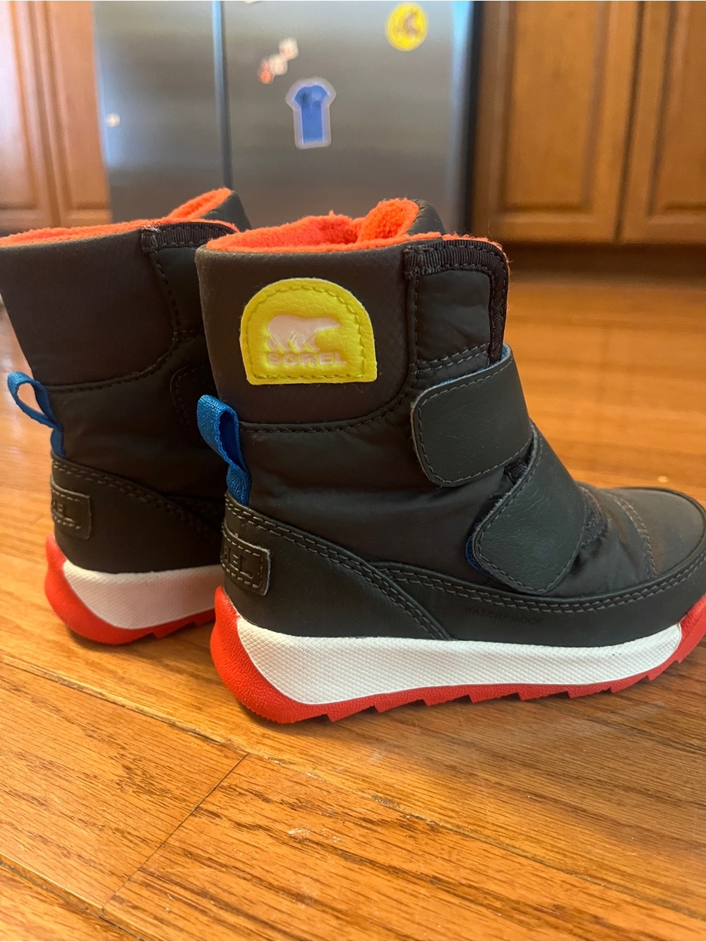 Sorel Kids Black and Red Wjnter Boots